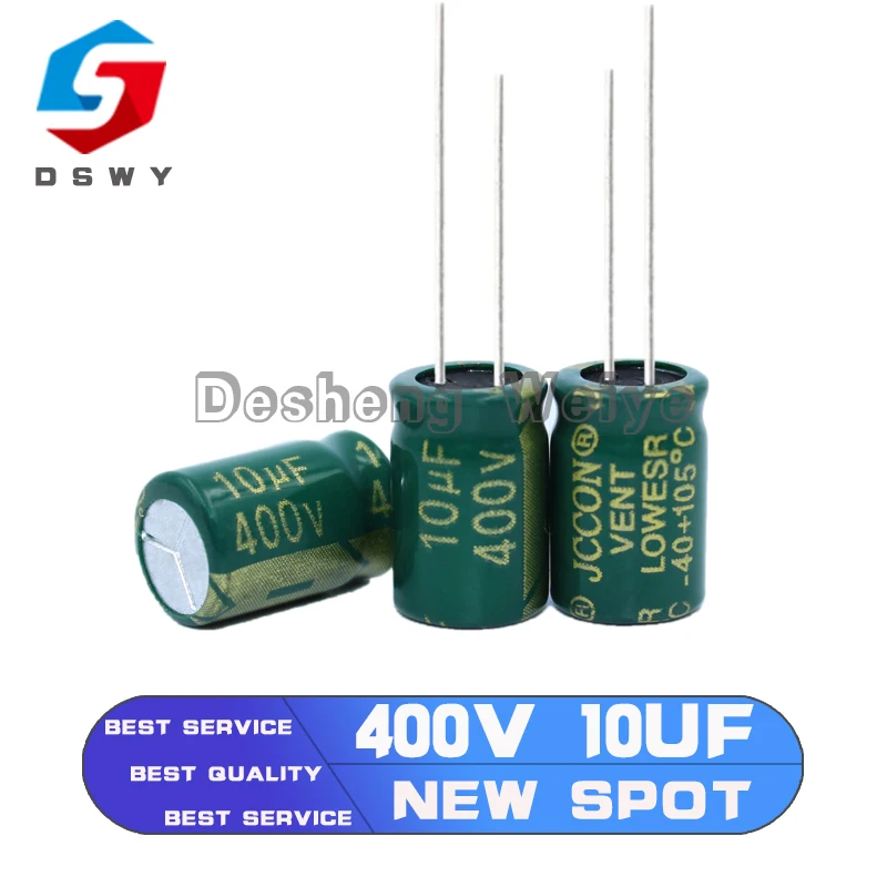10 шт. высококачественный электролитический конденсатор 400V10UF 10*13 мм мкФ 400V |