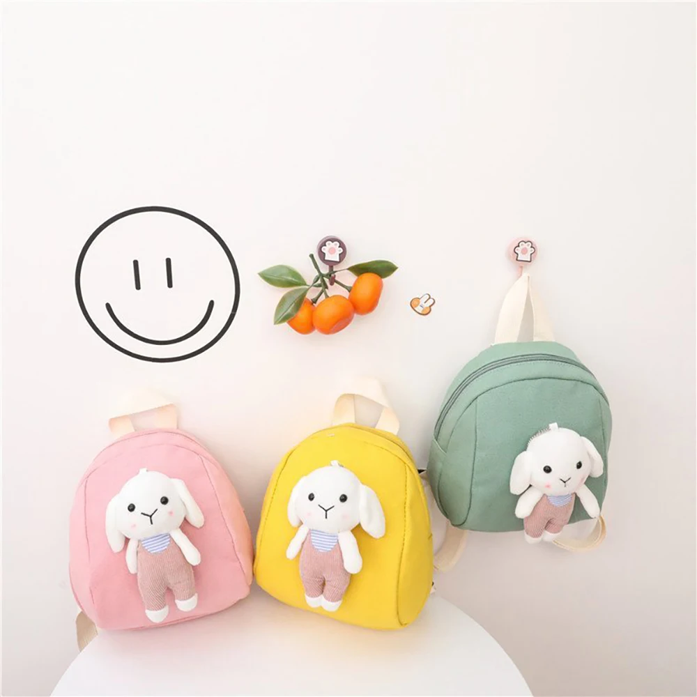 

Новинка, милый плюшевый Детский рюкзак в виде кролика, Детский мягкий нейлоновый рюкзак для дошкольного малыша, рюкзак для девочек