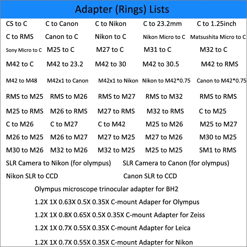 Кольцо-адаптер для микроскопа C-mount на 23 2 мм 30 5 1 25 дюйма | Инструменты