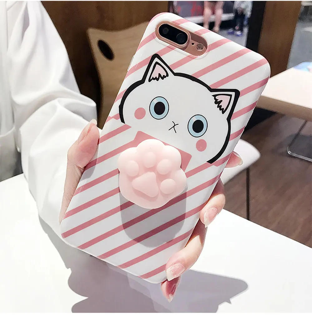 Чехол LCHULLE для Samsung Galaxy S6 S7 Edge S8 Plus силиконовый резиновый ТПУ с 3D кошачьими когтями