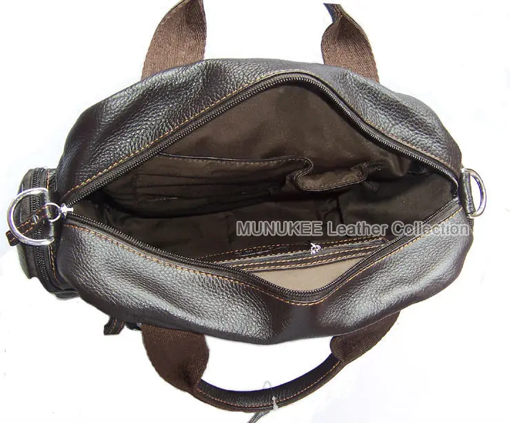 

Leather Men's backpack, fashion school bag, travel, school, brown, 2019