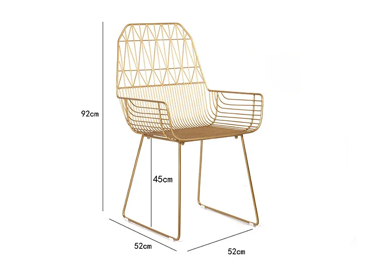 Современный минималистичный обеденный стул в скандинавском стиле золотистое