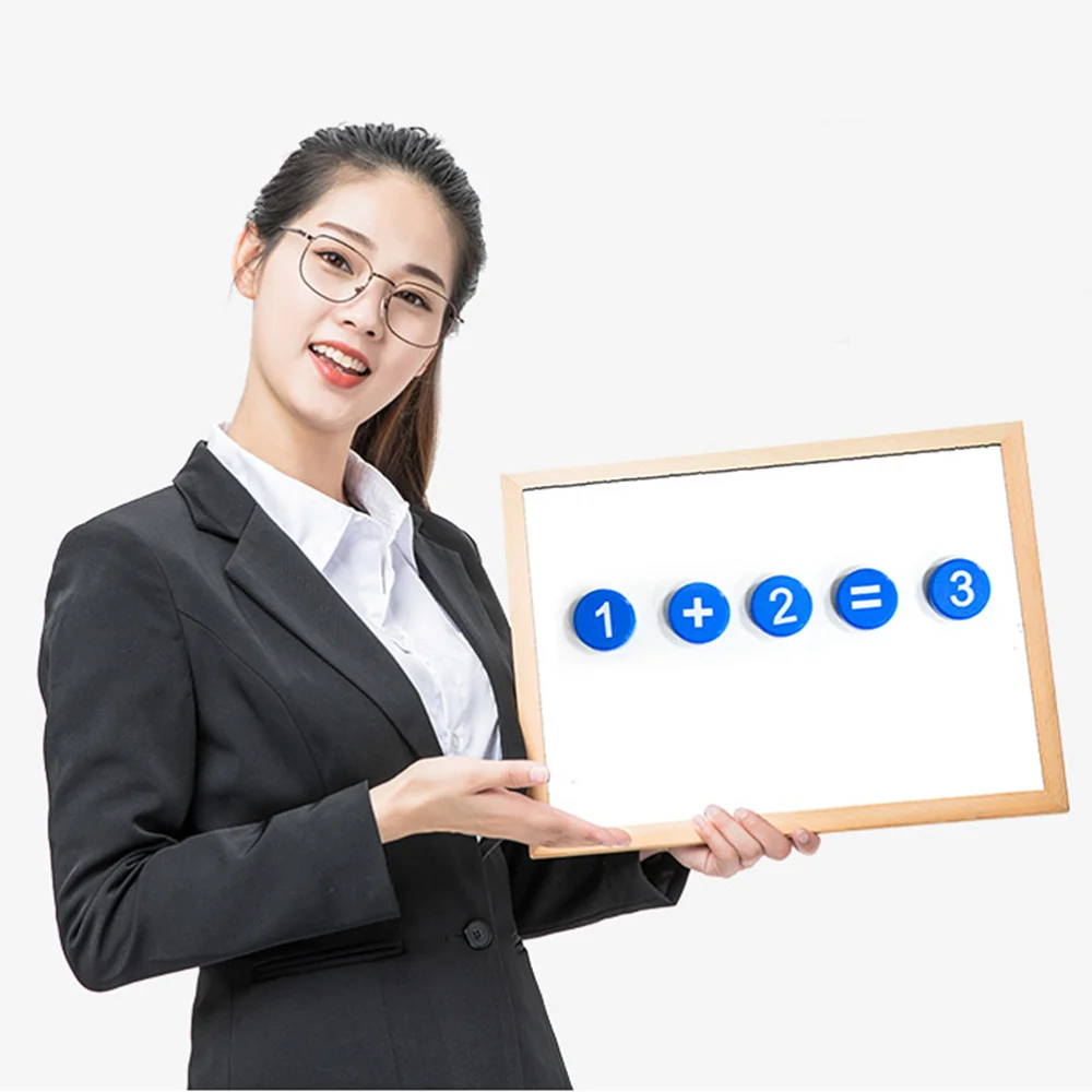 

30pcs Round Number Refrigerator Magnets Fridge Whiteboard Magnetic Stickers Home Office School Supplies (Red, Green, Blue)