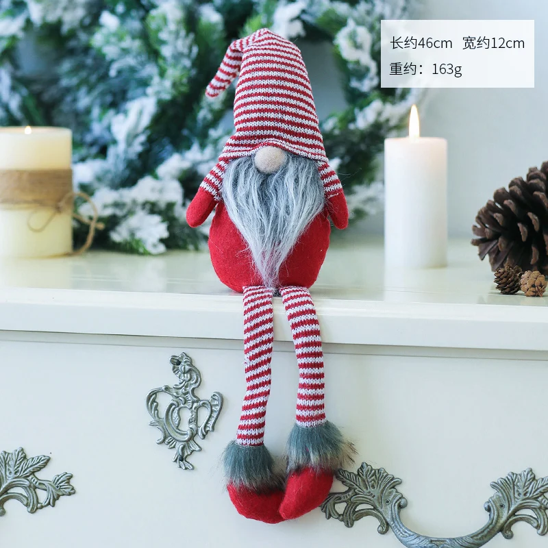 

2020 Newest Hot Merry Christmas Long Hat Swedish Santa Gnome Angle Plush Toys Doll Drop Ornament Xmas Tree Decor Kids Xmas Gift