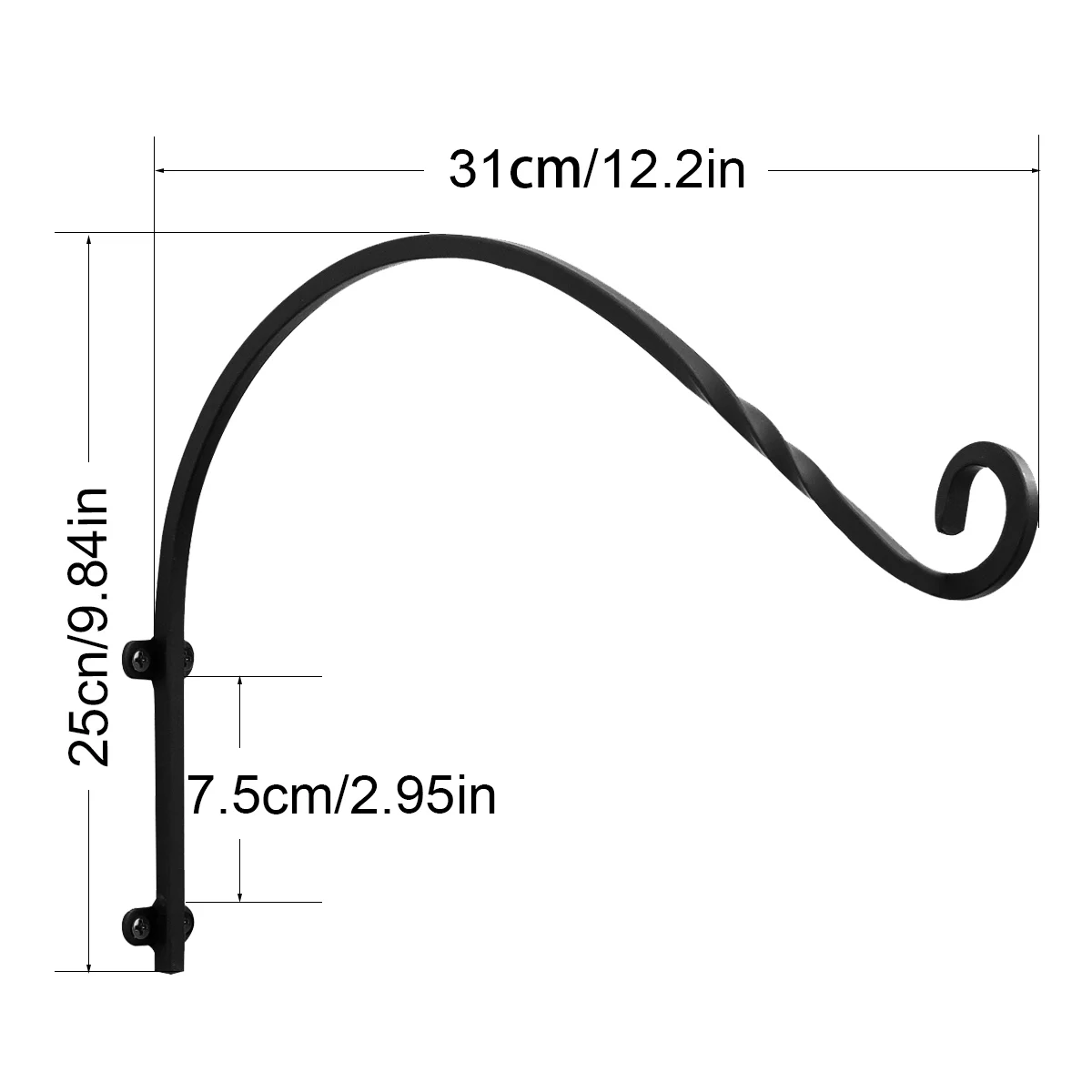 

Wall Plant Hanger Bracket Garden Cast Iron Heavy Duty Plant Flower Planter Hanging Hooks For Indoor Outdoor Plants