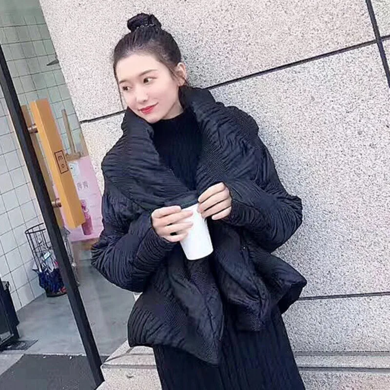 LANMREM пальто с отворотом одноцветное в полоску длинный рукав женское новинка 2020