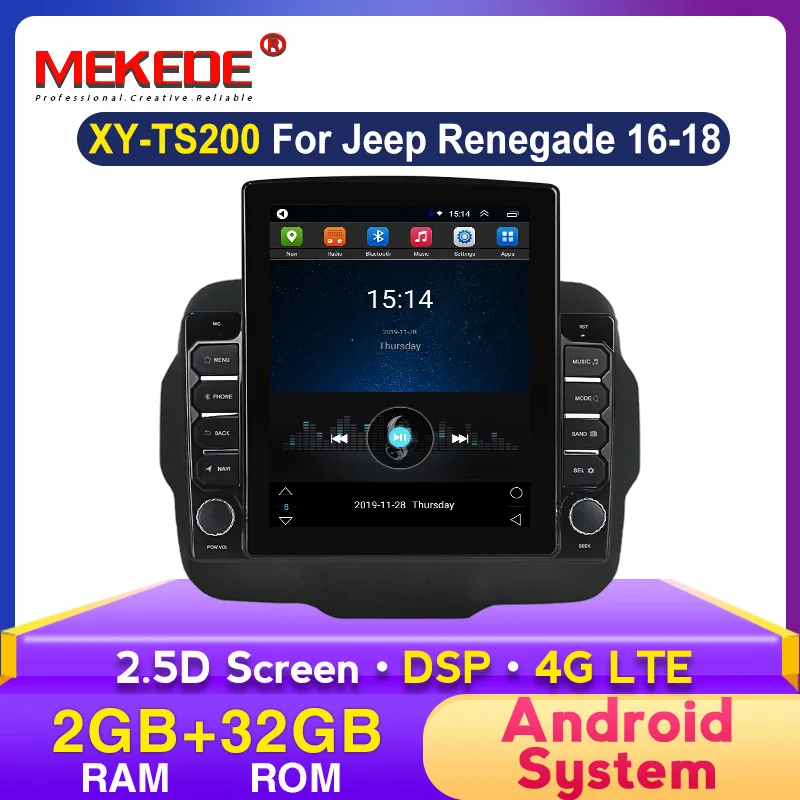 MEKEDE HD IPS 2.5D 9 7 &quotTesla экран для JEEP Renegade радио 2016-2018 android автомобильное