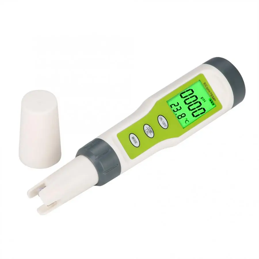 Тестер качества воды в рыбацком аквариуме 3 1 PH/EC/Temp с дисплеем черного