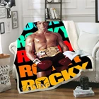 Рокки Бальбоа, 3D одеяло с принтом Sherpa, прямоугольное текстильное одеяло, Флисовое одеяло, одеяло для дивана