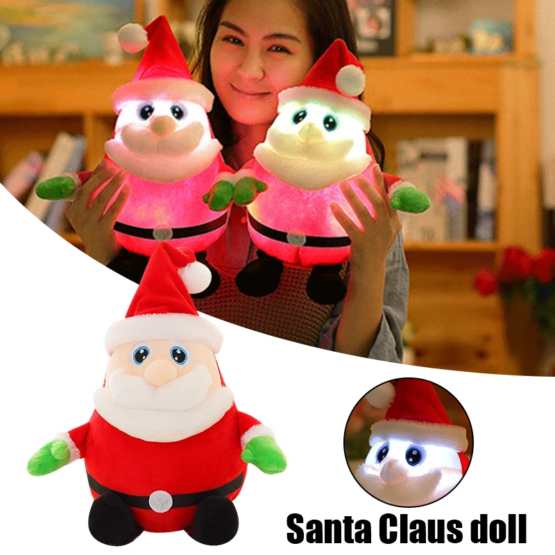 

Милая электрическая игрушка Санта-Клаус, светящаяся плюшевая кукла, креативное настольное украшение, новинка, рождественские подарки для д...