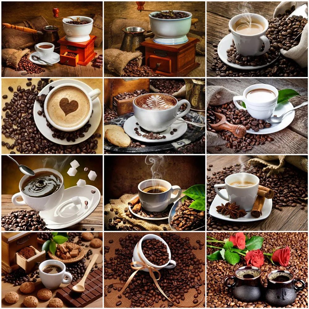 

HUACAN Diamond Painting Cup DIY Full Square Round Diamond Embroidery Coffee 5D Mosaic Rhinestone Home Decor