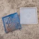 3 Форма круглый квадратная Подставка под стакан форма для литья под давлением Чай коврик лоток силиконовый пресс-форма для литья инструменты 54DC