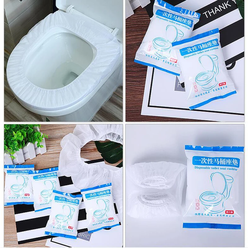 

Одноразовый чехол на сиденье унитаза, 50 шт./лот, портативный безопасный коврик из нетканого полотна для путешествий, гостиницы, ванной комна...