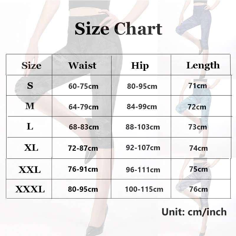 

Fitness Push Up Leggings 3/4 Lady's Pants Women High Waist Super Elastic Slim Plus Size 3XL Short Leggins