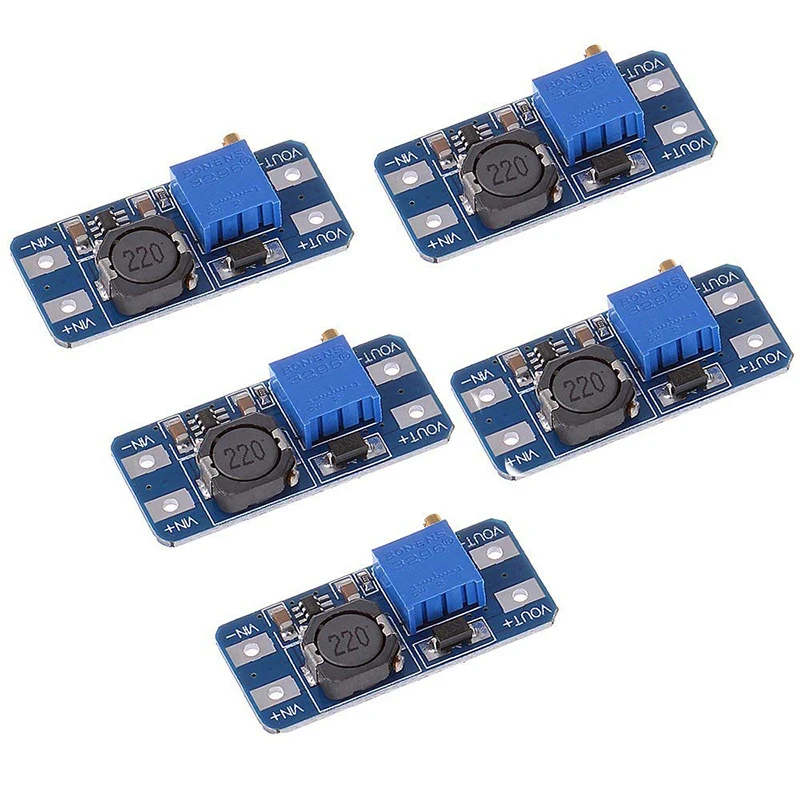 

5pcs/lot MT3608 DC-DC Step Up Booster Converter Power Supply Module Boost Step-up Board MAX output 28V 2A for arduino