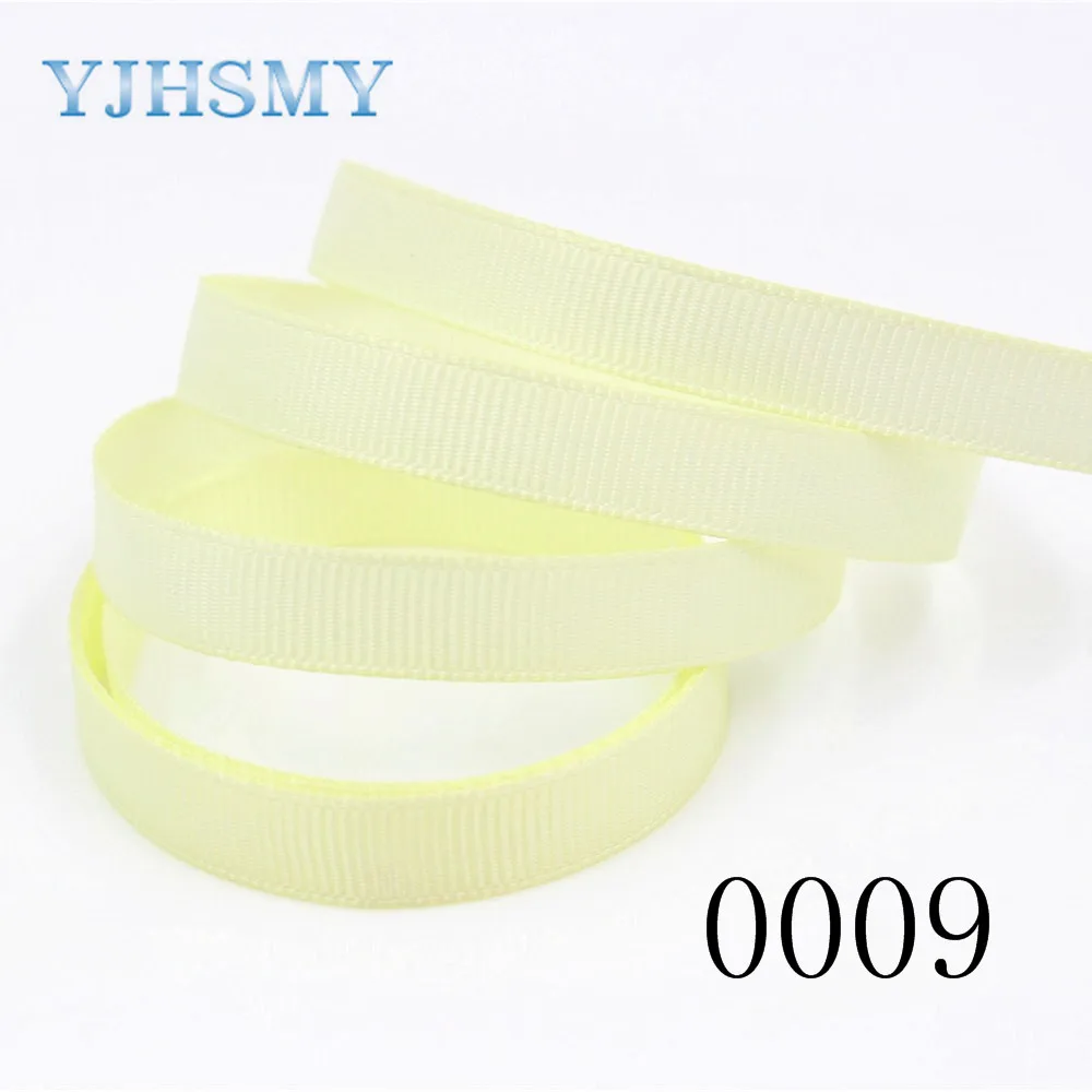 YJHSMY J-181010 10мм 10 ярдов Одноцветная лента из гросгрейна с принтом DIY Ручное изготовление аксессуаров для волос для свадебных вечеринок Декорация.
