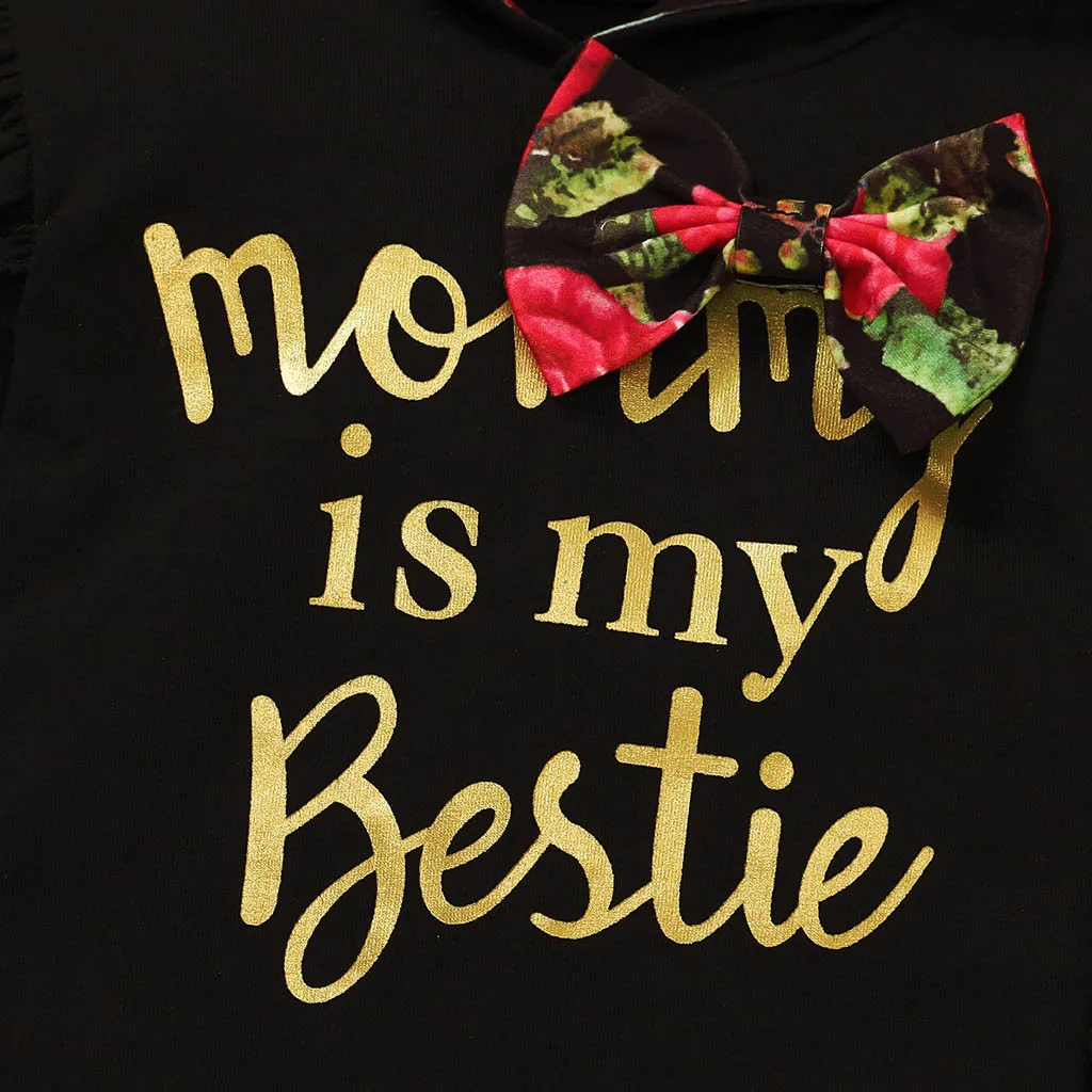 Детская одежда для девочек толстовка с длинным рукавом и надписью Momo Is Best принтом