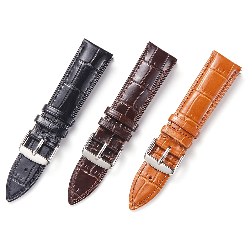 Getalia Leather Watch Band 19mm 20mm 21mm 22mm Watch Strap for Huawei Watch gt 2 pro Alligator Embossed Genuine Leather