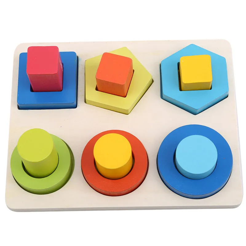 

Baby Toys Educational Wooden Geometric Sorting Board Montessori Kids Educational Toys Building Puzzle Child Gift