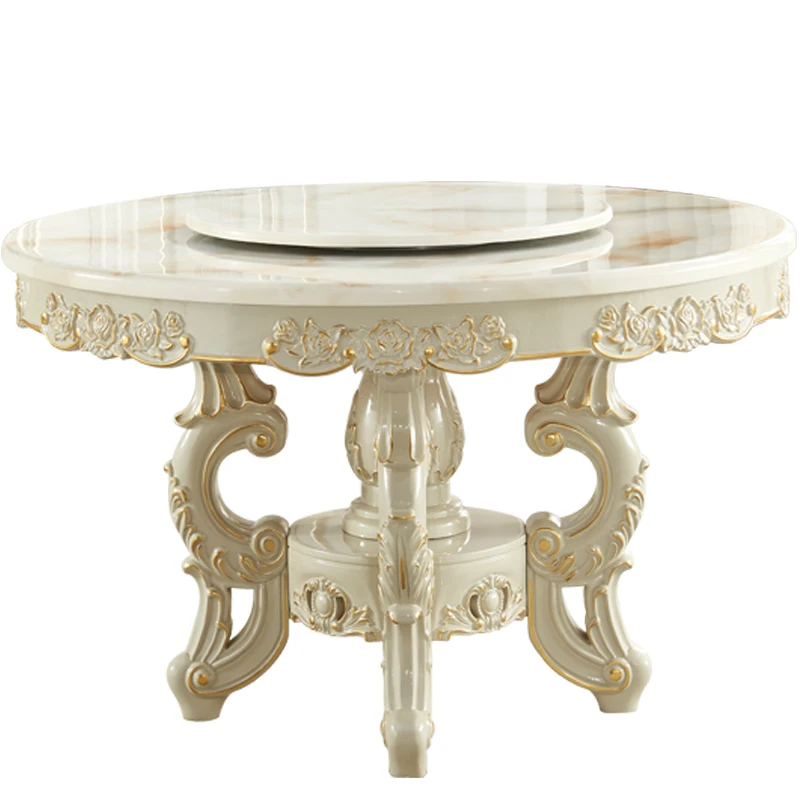 Набор обеденных столов и стульев в европейском стиле из массива дерева с