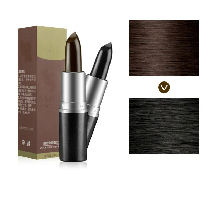 Одноразовая краска для волос мгновенное покрытие седых корней кремовая палочка