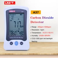 uni t a37 carbon dioxide monitor c02 concentration tester temp humidity datetime automatic baseline correction lcd co2 meter