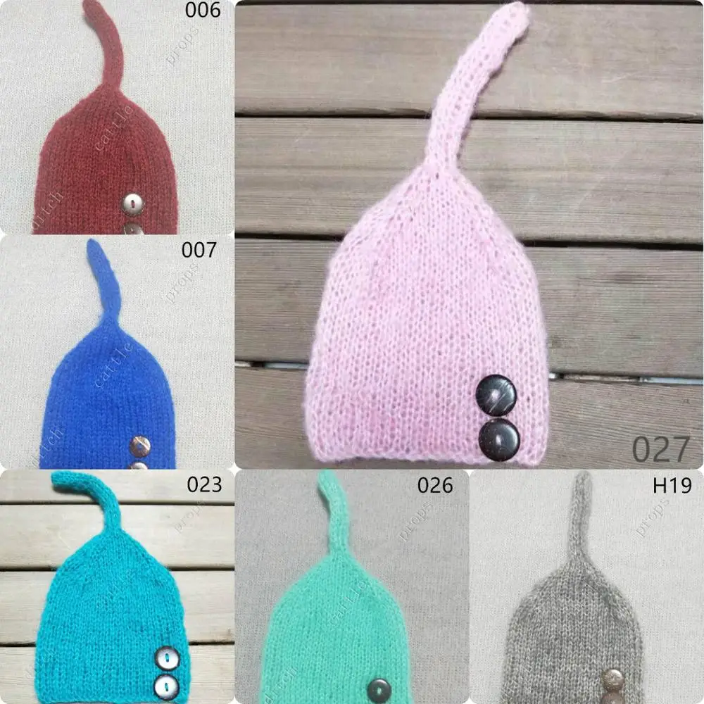 Handcraft Baby hand Knit Mohair Bonnet Photography Props. prop.on Shower Gift | Детская одежда и обувь