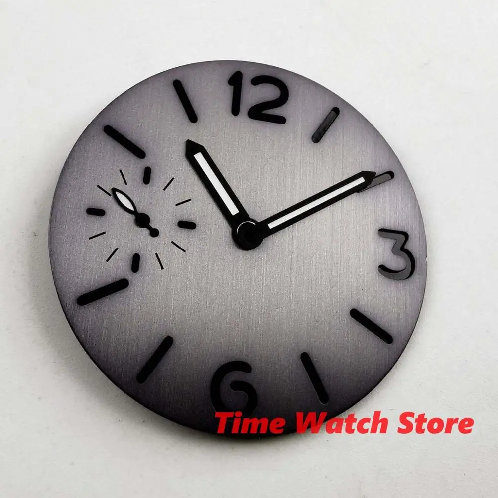 Часы наручные мужские стерильные бежевые/серые 37 5 мм подходит для ETA 6497 6498 ST 3600