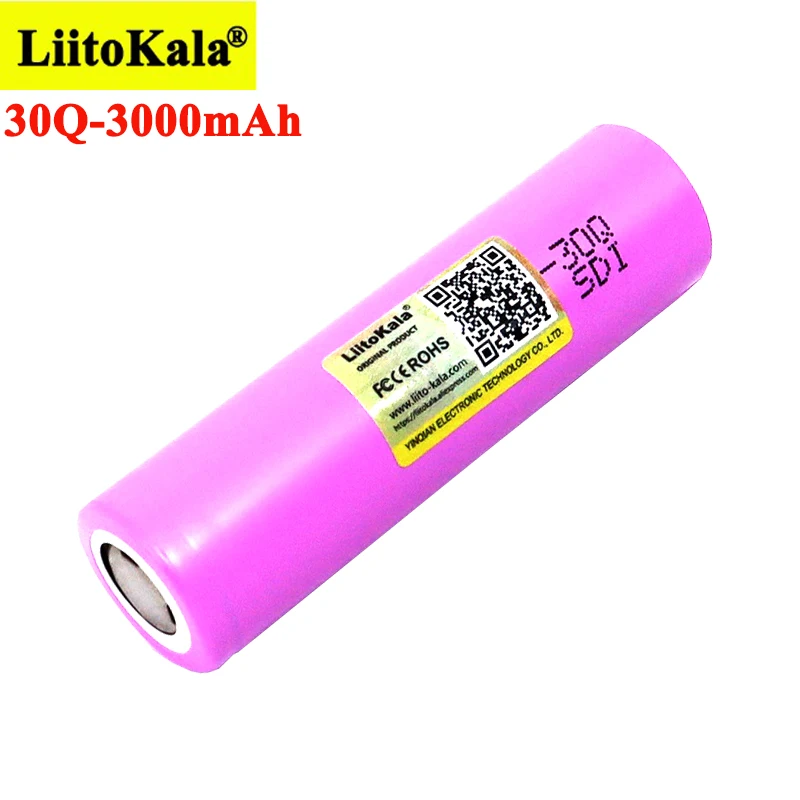 1 шт. Liitokala 3,7 в 18650 оригинальный ICR18650 30Q 3000 мАч литиевый перезаряжаемый аккумулятор разряд 15A 20A батареи