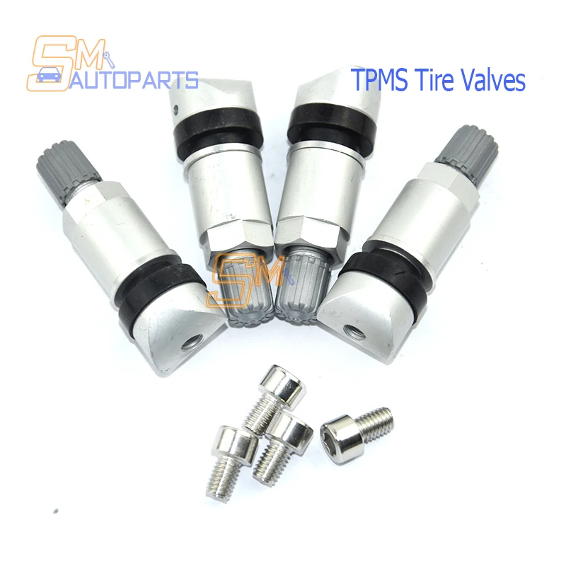 

4pcs Aluminum TPMS Tire Valves for Mercedes-Benz Alloy Tubeless Valve Stem for Tyre Pressure Monitor System Sensor Repair Kit