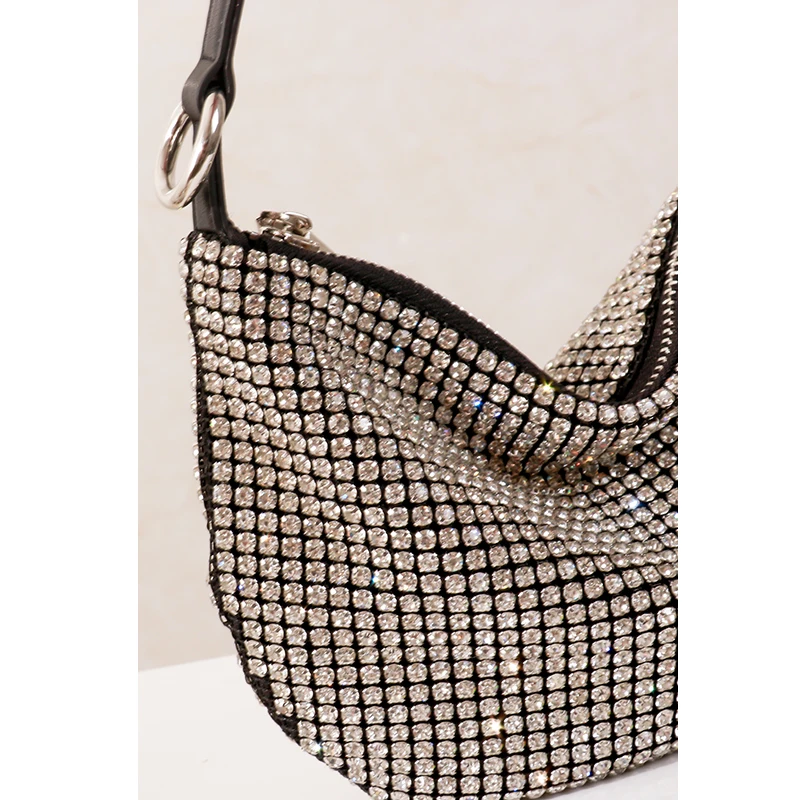 

New Luxury Brand Designer Women Bags Rhinestone Bag Biling Flashing Diamond Full Bags Female Underarm Bag