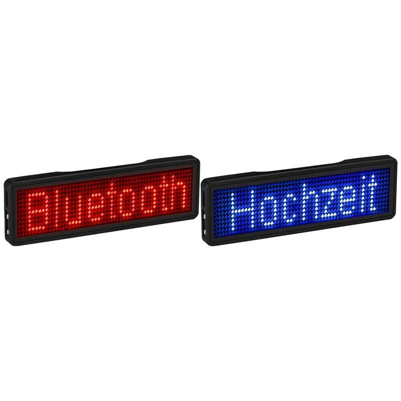 

2 шт., программируемые светодиодные значки с Bluetooth