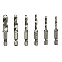 6pcset hand tap hex shank hss screw spiral point thread metric plug drill bits m3 m4 m5 m6 m8 m10 hand tools hot