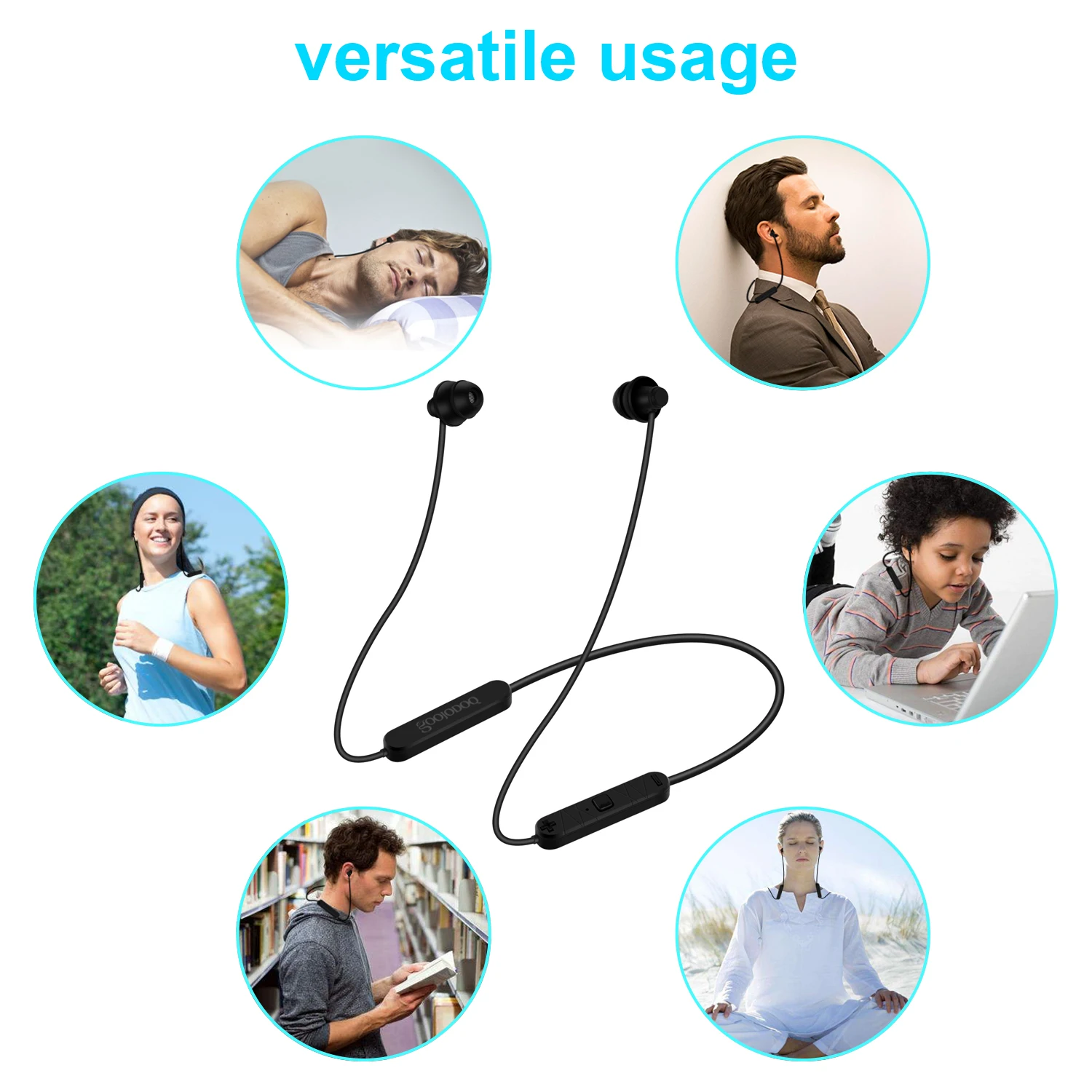 Bluetooth наушники HIFI 5,0 Bluetooth наушники спортивные наушники с микрофоном спортивные наушники для xiaomi huawei iPhone Спящая гарнитура