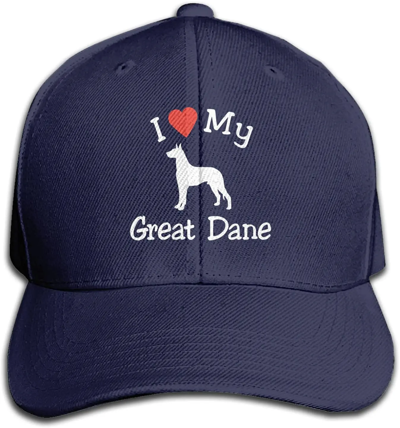 

Custom Logo Hat MaleI Love My Great Dane Hat Womans Mans Casual Baseball Caps Casquette