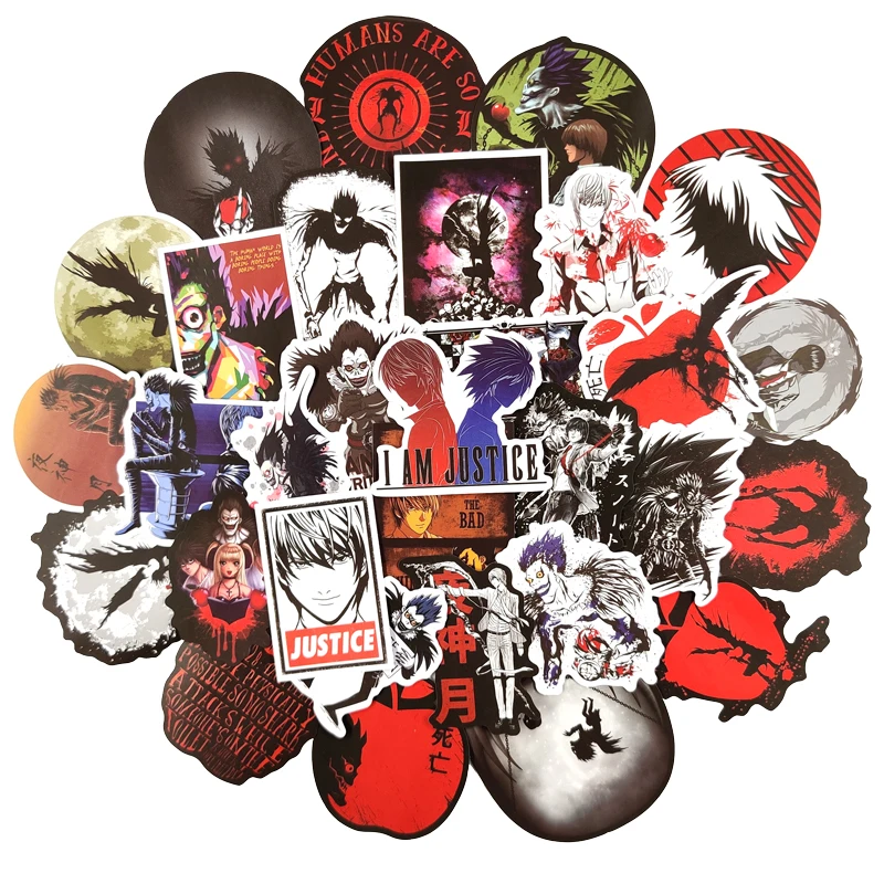 

Japanese Anime DEATH NOTE Stickers For Refrigerator Car Helmet DIY Gift Box Bicycle Guitar Notebook Skateboard Trunk