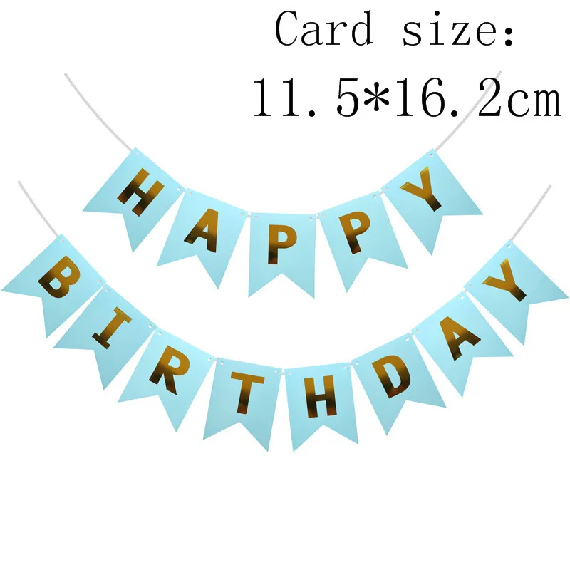 Chicinlife мальчик девочка 4th Happy Birhday украшение номер 4 шар День рождения корона шляпа 4 года День рождения принадлежности - Цвет: Blue