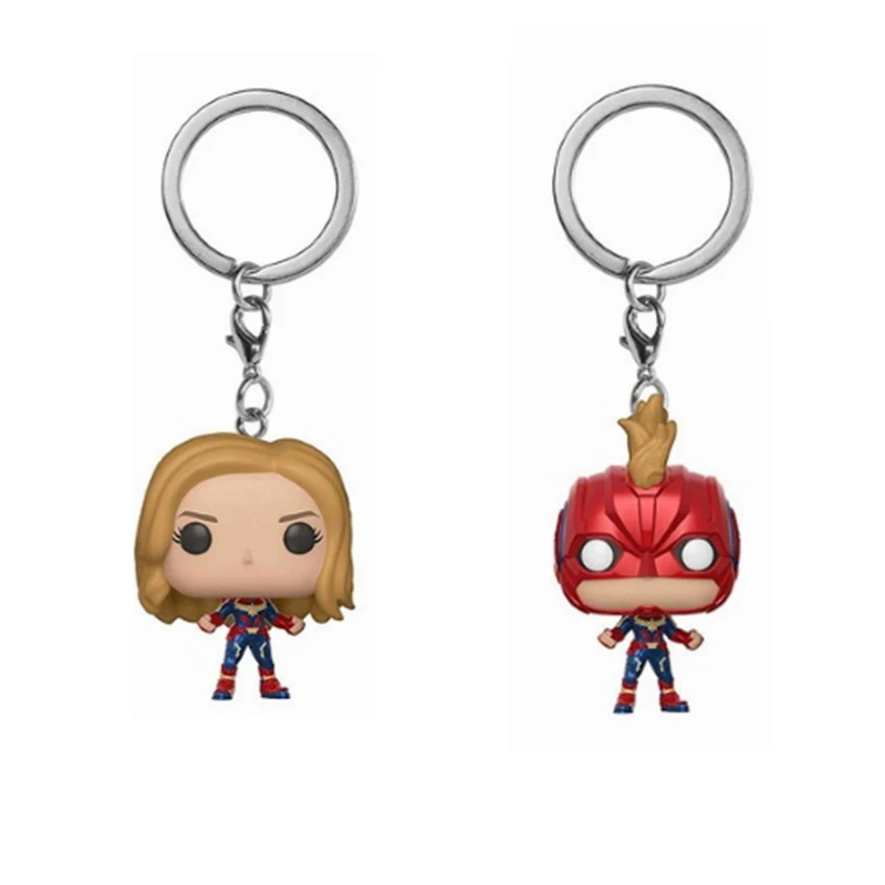 Брелок Капитан Marvel Q Модель Bobble Head Коллекционная экшн-фигурка игрушки для детей