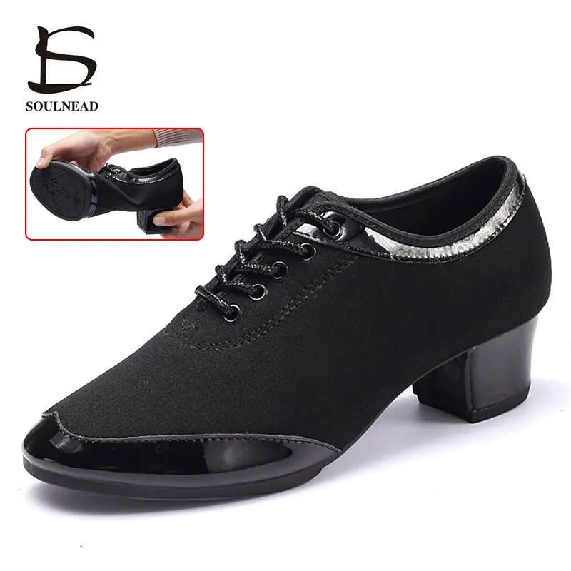 New Latin Dance Shoes Woman Ballroom Jazz Salsa Dancing Shoes Heeled 3CM/5CM Adult Tango Practice Dance Shoes Women's Sneakers
