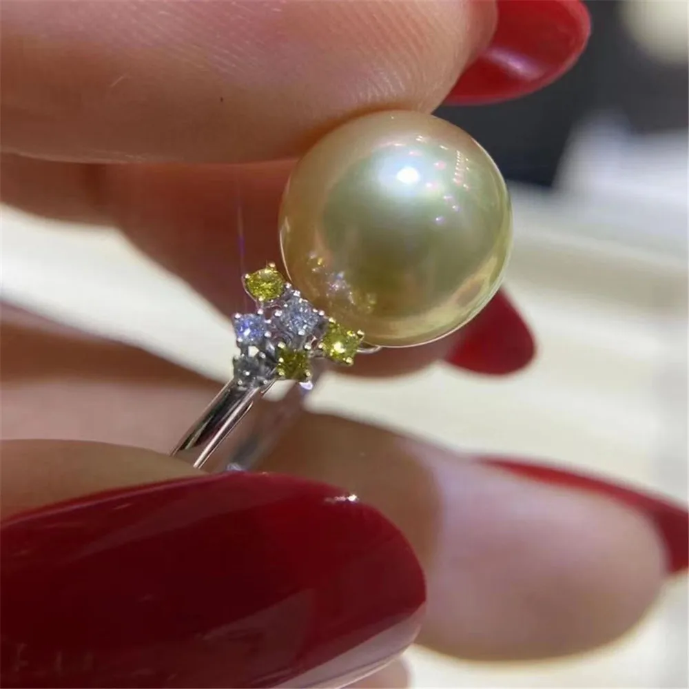 

Pearl Ring Settings, Fashionable Ring Findings, Adjustable Size 925 Silver Ring Jewelry DIY Making No Pearl