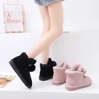 2021 winter new snow boots womens leather warmth non slip and velvet thickened warmth