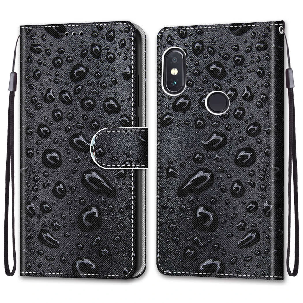 Кожаный чехол-книжка для Xiaomi Redmi Note 5 Pro чехлы 3D кошелек держатель карт с рисунком