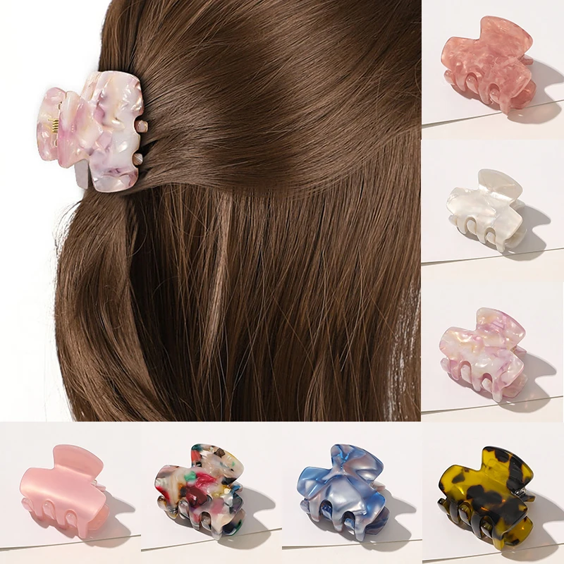 

Acetate Geometric Hair Accessories Temperament Hairclip Simple Geometric Top Clip Plate Hair Large Leopard print Catch Clip