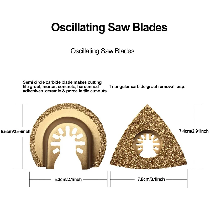 

20PCS Wood/Metal Oscillating Multitool Quick Release Saw Blades Fast Fit Mixed Blades Oscillating Saw Blade Kit