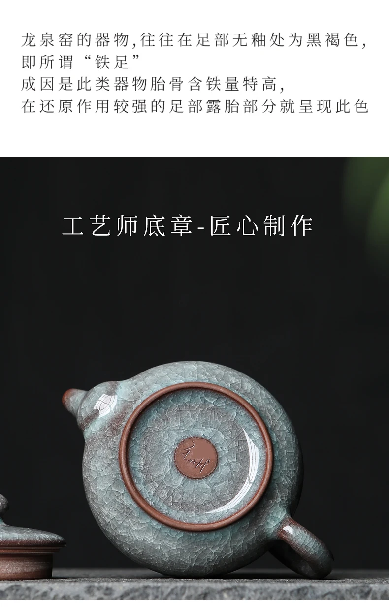 

Blue Porcelain Teapot Handmade Gifts Ornament Chinese Teapot Afternoon Tea Set Theiere Turque Household Tools DI50CH