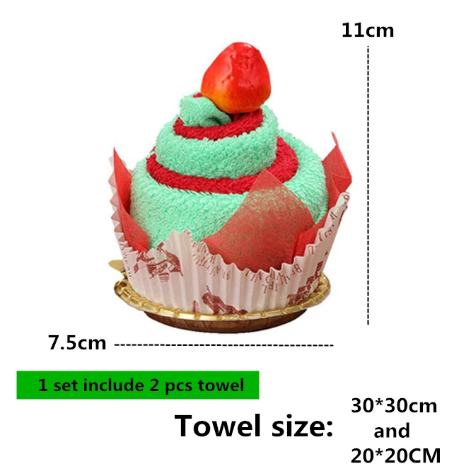 

DHL 100sets Creative Cake Shape Cotton Bath Towel Fast Drying Soft Thick High Absorbent Antibacterial Birthday Wedding Gift