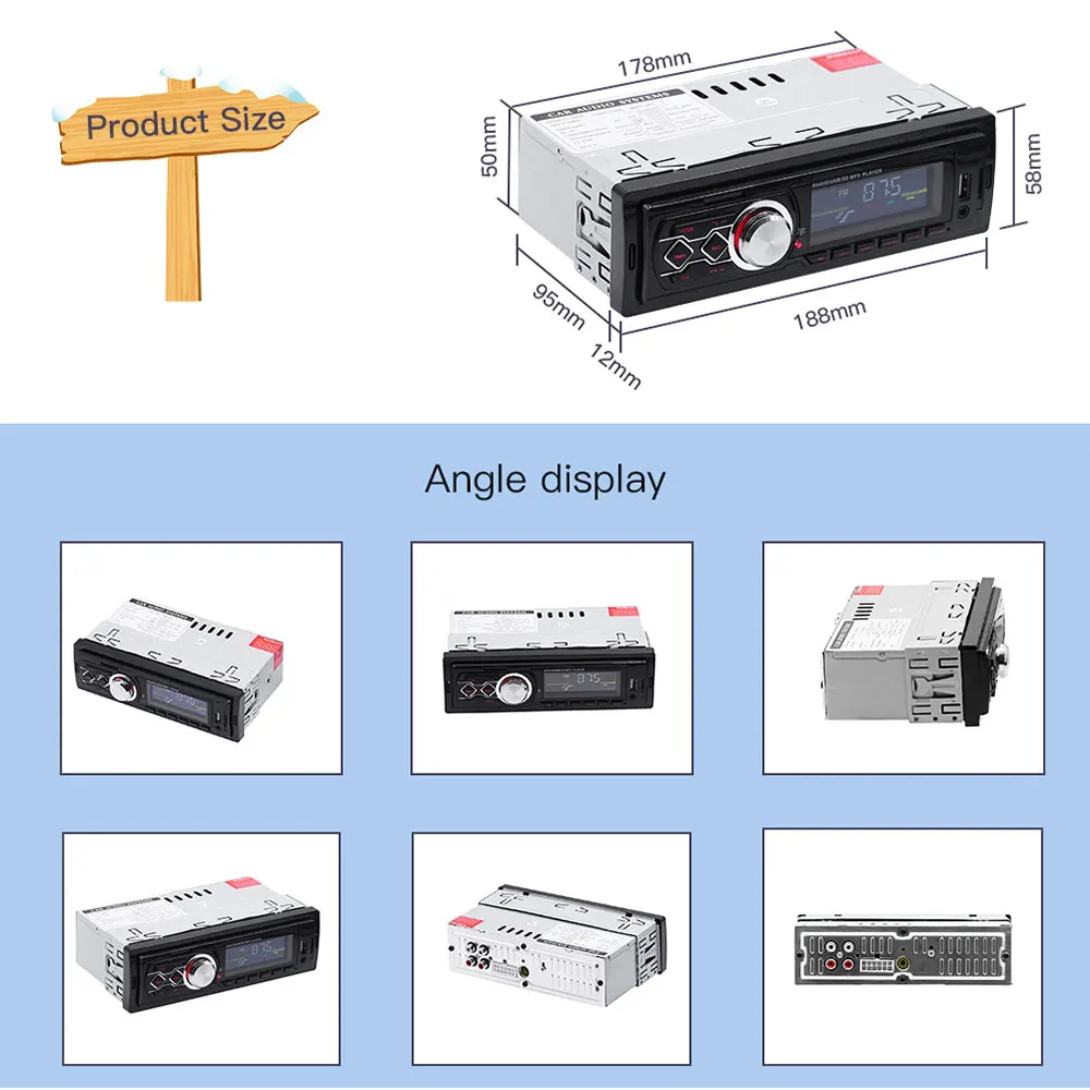 Автомобильный MP3 плеер Bluetooth FM модулятор передатчик Handfree авто радио USB AUX U диск