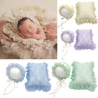 Комплекты одежды из 2 предметов для младенцев кружевная шапка-подушка набор новорожденных Подставки для фотографий милый детский чепчик принцессы фото съемки, помощи аксессуаров