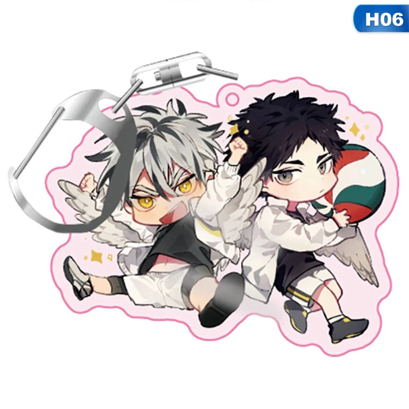 Volleyball boy Key Chain Ring Anime Haikyuu!! Keyring Cute Cartoon Keychain sleutelhanger 2022 New |