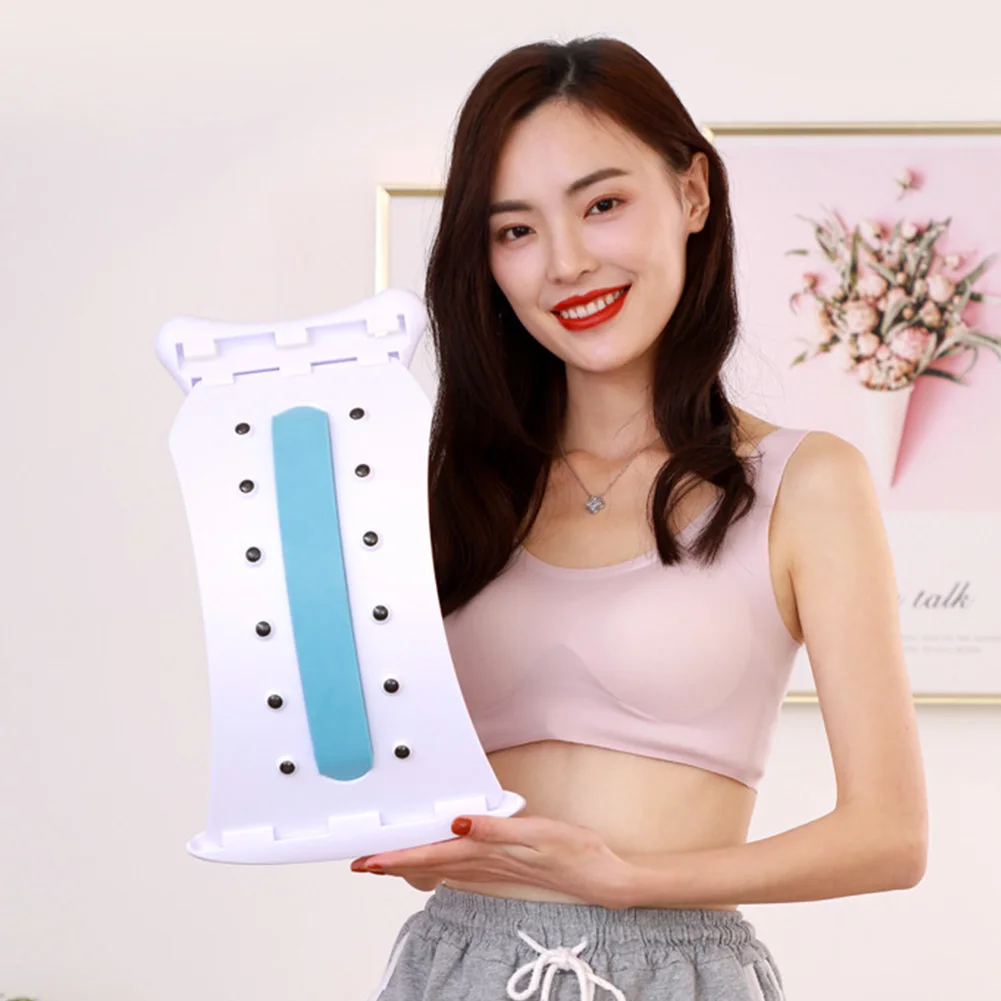 

Back Massager Stretcher Spine Stretch Massager Back Muscle Massage Posture Corrector Relax Device for Pain Relief Blue